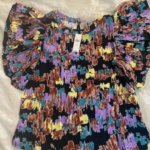 Anthropology multi colored blouse